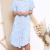 Buy ❤️ LOES House Swirl Pattern Short Sleeve 👗 Dress In Blue 😉 -Alie Street Shop unnamed file 967