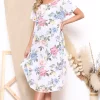 Flash Sale 🛒 LOES House Lightweight Floral Print 👗 Dress In White 🌟