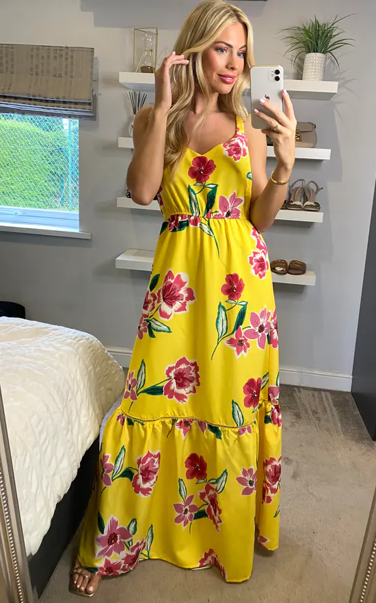 Best Sale β€οΈ Yumi Oversized Floral Maxi π Dress In Yellow π 3 Best Sale β€οΈ Yumi Oversized Floral Maxi π Dress In Yellow π
